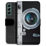 MTP Products Samsung Galaxy S22+ 5G Premium Lommebok-deksel - Retro Kamera