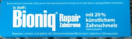 Bioniq Repair - Biorepair 20% Toothpaste 75ml Made IN Germany Organic 6 75 Apf