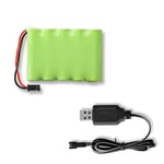 BEZGAR 6.0V 800mAH Rechargeable NiMH Batteries with SM-2P Plug and for Remote Control Car Rc Truck Vehicle