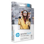 HP 2x3" Premium Zink Photo Paper (50 Sheets) Compatible with Sprocket Portable Photo Printer