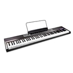 RockJam Clavier de piano numérique 88 touches Piano avec touches semi-lourdes pleine grandeur, alimentation, support de partitions, autocollants de notes de piano et leçons Simply Piano.