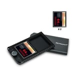 PROfezzion Aluminum Memory Card Case Organizer 2 EVA Interior Slots fits 2 x CF Cfast Cards (Blackish Green)