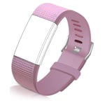 STAY Active Replacement Straps Compatible With Fitbit Charge 2 | For Men and Women | UK Brand - Silicone Diamond (Pink - Small)