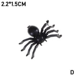 Flexible Plastic Simulation Spiders Toy Joke Scream Party D Black 2.2*1.5cm