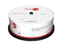 Primeon 2761319 Blu-ray BD-R DL-skiva 50 GB 25 st Spindel Tryckbar