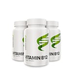 Body Science 3 x Vegansk B12 - 100 kapslar Vitamin Kosttillskott för B12-brist