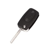 WBMKH 2 Boutons clé Coquille télécommande Flip Couverture de clé de Voiture Rond Blanc, pour VW Volkswagen Golf 4 5 6 Passat B5 B6 Polo Bora Touran