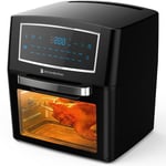 [JAMAIS UTILISE] générique KitchenBrothers Mini Oven - Airfryer - Friteuse à air chaud 12L - 1500W - avec livre de recettes - Noir