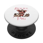 Boujee Pig with Sparkle and Style Pink Fashionista PopSockets Swappable PopGrip