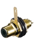 Pro RCA female connector for housing assembly with insulation and soldered connection