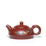 YUXINXIN Big Red teapot ore mud Bamboo Hand-Painted teapot and a Half Months (Color : Painted Bird)