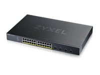 Zyxel Xgs1935 Series Xgs1935-28Hp - Switch - Hanterad - L3 Lite - Smart - 24 X 10/100/1000 (Poe) + 4 X 10 Gigabit Sfp+ (Upplänk) - Rackmonterbar - Poe+ (375 W) - För Zyxel Dac10g-1M V2, Dac10g-3M V2, Sfp10, Sfp-1000, Sfp-Bx1310-10, Sfp-Bx1550, Sfp-S