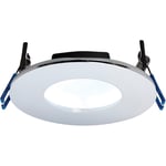 Loops Chrome Recessed Bathroom Downlight - 9W Cool White LED IP65 Rated