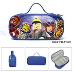 Roblox Case Stor kapacitet Pennlåda med blixtlås 2 lager penna förvaringspåse Organizer Present för studenter Barn