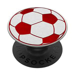 Vintage dark red Football Phone grip Silver White Pattern PopSockets Swappable PopGrip