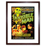 Movie Film Invisible Man Hg Wells Classic Horror Framed Wall Art Print