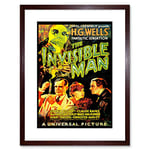 Wee Blue Coo Movie Film Invisible Man Hg Wells Classic Horror Framed Wall Art Print