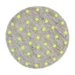 Felt Dot sittdyna ljusgrå/neon Ø37 cm