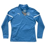 Manchester City MCFC Over Layer Fleece Top Long Sleeve Blue Size L