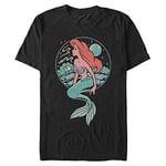 Disney The Little Mermaid-Moonrise Shipwreck Organic Short Sleeve T-Shirt, Black, S