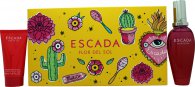 Escada Flor Del Sol Gift Set 50ml EDT + 50ml Body Lotion + Bag