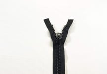 No.10 Plastic Zipper Open End Zip Heavy Duty from 24 to 220 inch, (Black (322) - Reversible Puller, 140 inch - 350 cm)