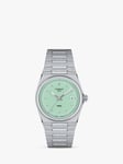 Tissot T1372101109100 Unisex PRX Powermatic 80 Automatic Date Bracelet Strap Watch, Silver/Light Green