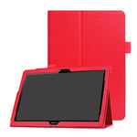 Huawei MediaPad T3 10 Enfärgat fodral i läder - Röd