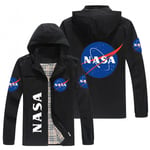 Men's Hoodie Jackets For NASA Print Long Sleeve Outerwear New Thin Windproof Sweatshirts Casual Zip Clothing Coats Tops Cycling Jerseys-A||M