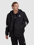 adidas Sportswear Back To Sport Hooded Jacket - Black, Black, Size S, Men