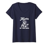 Womens Cool Fisherman Otter Loves Fishing Fish, Master of the Reel V-Neck T-Shirt