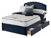 Silentnight Middleton Double Memory 4 Drawer Divan Bed- Blue