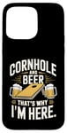 Jeu et soirée de beuverie dans le jardin Cornhole and Beer Coque pour iPhone 15 Pro Max