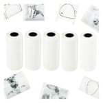Termiska självhäftande pappersrullar 5-pack
