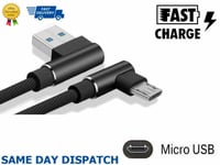Right Angled Micro USB Charging Charger Sync Data Cable Lead TomTom Sat Nav-2m