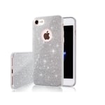 Glitter Skal för iPhone 7/8/SE 2020/2022 - Silver - TheMobileStore iPhone 7 Skal