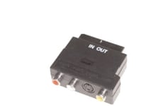 E+P Vc 915, Scart (21-Pin), 3 X Rca + S-Video, Hankoppling, Honkoppling, Nickel, Svart