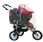 NEW Zipped Raincover for 3&4 wheeler pushchair shopper  travel system Hauck etc.