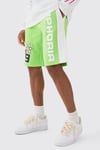 Men's Euphoria Graphic Long Length Basketball Shorts - Green - M, Green