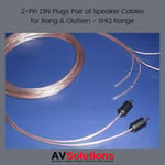 Speaker Cables for Bang & Olufsen B&O - OFC (2-Pin DIN Plugs, Pair, SHQ) 2 Mtrs