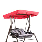 DYHQQ Replacement Canopy for Swing Seat 2 & 3 Seater Sizes Hammock Cover Top Garden Outdoor,Red,164x114cm(65x45'')