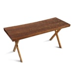 Zanat - Touch Bench, Massivt trä, 100x32, Oljad ek - Träfärgad - Trä