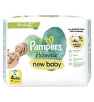 Pampers Harmonie New Baby Wipes Plastic Free 4 Packs = 184 Wipes
