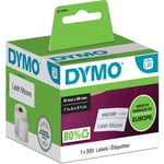 Dymo LabelWriter -nimitarra 89 x 41 mm, 300 tarraa, valkoinen