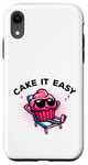 Coque pour iPhone XR Cake It Easy Cute Cupcake Pun Vacay Mode Vacances d'été