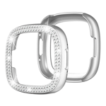Fitbit Versa 4/Sense 2 Skal Rhinestone - Silver