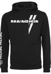 Urban Classics Rammstein Weisses Kreuz Hoodie (Svart,S)