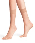FALKE Women's Shelina 12 DEN W SO Ultra-Sheer Plain 1 Pair Socks, Skin colour (Sun 4299), 2.5-5