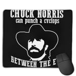 Chuck Norris Can Punch A Cyclops Between The Eye Customized Designs Non-Slip Rubber Base Gaming Mouse Pads for Mac,22cm×18cm， Pc, Computers. Ideal for Working Or Game