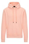 BOSS Mens WeNeon Cotton-blend relaxed-fit hoodie with embroidered logo Orange